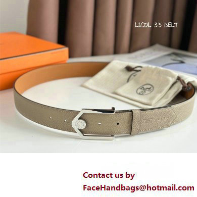 Hermes Licol belt buckle  &  Reversible leather strap 35 mm 02 2023